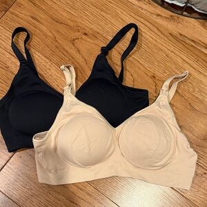 Bravado Black and Cream Nursing Bras- Silk Seamless